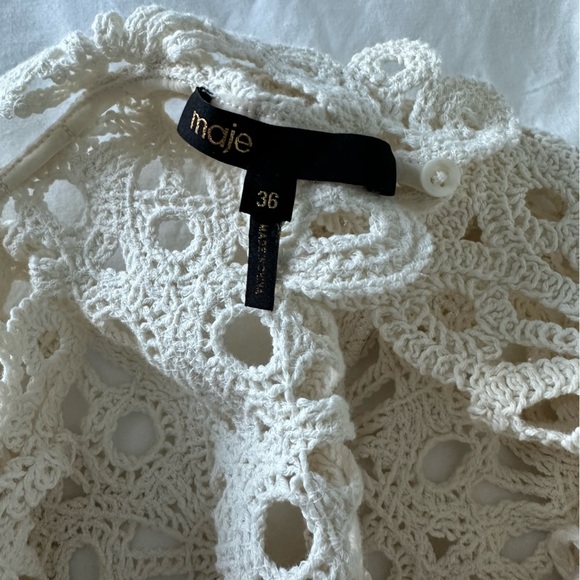 Maje Rozim Dress Crochet Maxi Dress Mini Depop - Picture 12 of 12